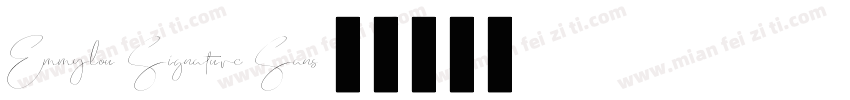Emmylou Signature Sans字体转换